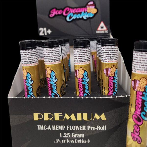 Ice Cream Cookies - Indica | THC-A Hemp Pre Rolls